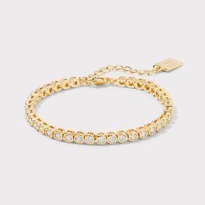 Miranda Frye NWT Meggan tennis bracelet. 18k gold-plated. 7.5 inches long.